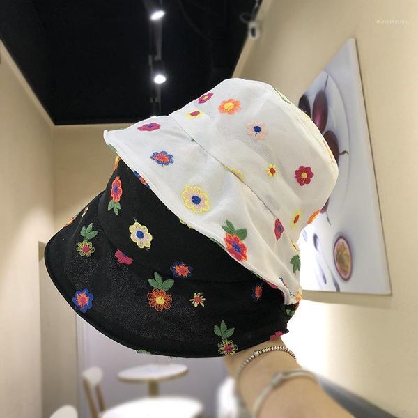 korean flower embroidered small along fisherman hat female spring summer hipster p sunshade ins bucket hat fashion1, Blue;gray
korean flower embroidered small along fisherman hat female spring summer hipster p sunshade ins bucket hat fashion1, Blue;gray