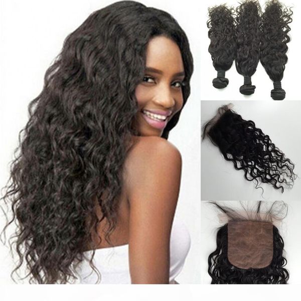 7a water wave with closure 100% human hair wet and wavy with closure virgin malaysian hair with middle 3 part silk closure, Black
7a water wave with closure 100% human hair wet and wavy with closure virgin malaysian hair with middle 3 part silk closure, Black