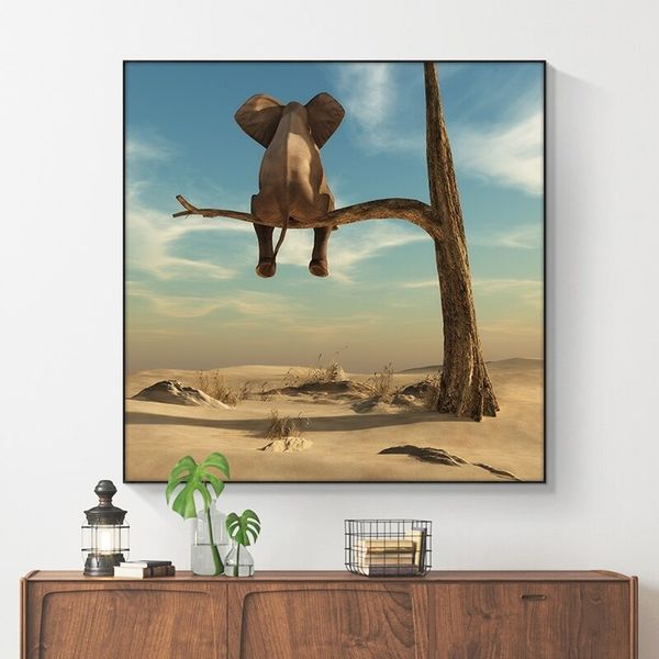 funny little elephant on tree modern canvas painting nordic wall art animal pictures cartoon posters and prints for kids room home decor
funny little elephant on tree modern canvas painting nordic wall art animal pictures cartoon posters and prints for kids room home decor