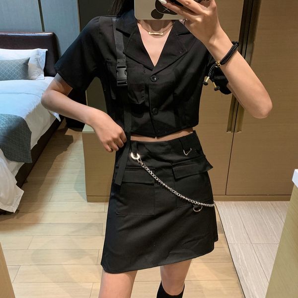 2019ins short coat street dance tooling short coat + casual skirt two-piece belt ewrgq, Gray
2019ins short coat street dance tooling short coat + casual skirt two-piece belt ewrgq, Gray