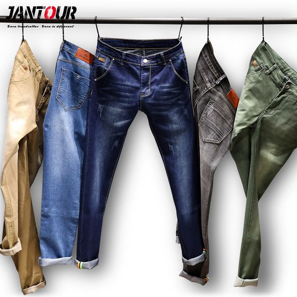 7 color men stretch skinny jeans mens fashion casual slim fit denim trousers male gray black khaki white pants men's brand 28-38 q0105, Black;white
7 color men stretch skinny jeans mens fashion casual slim fit denim trousers male gray black khaki white pants men's brand 28-38 q0105, Black;white