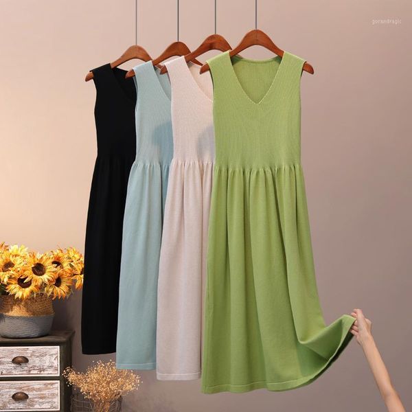 gigogou v neck long knit women maxi sweater dress autumn winter sleeveless a line dress elegant pleated midi christmas dresses1, Black;gray
gigogou v neck long knit women maxi sweater dress autumn winter sleeveless a line dress elegant pleated midi christmas dresses1, Black;gray