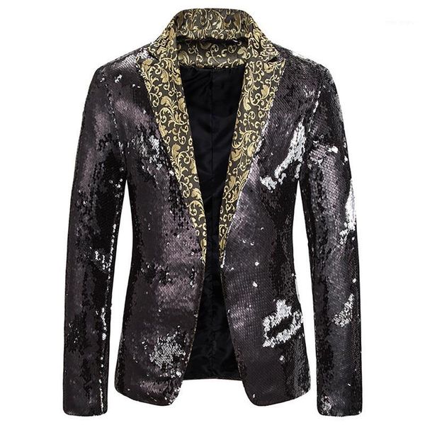 2020 new men's two-tone sequin suit stage performance suit wild lapel blazer jacket dj club stage singer nightclub clothes1, White;black
2020 new men's two-tone sequin suit stage performance suit wild lapel blazer jacket dj club stage singer nightclub clothes1, White;black