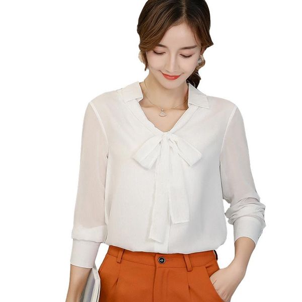 chiffon shirt women spring and summer new version of korean thin shirt v collar pure color chiffon women, White
chiffon shirt women spring and summer new version of korean thin shirt v collar pure color chiffon women, White