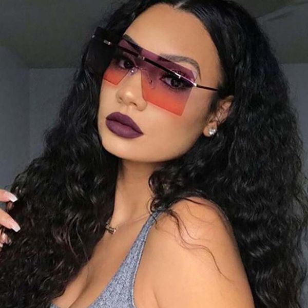 oversized rimless sunglasses fashion women metal gradient sun glasses luxury lady sunglass eyewear uv400 shades gafas de sol, White;black
oversized rimless sunglasses fashion women metal gradient sun glasses luxury lady sunglass eyewear uv400 shades gafas de sol, White;black