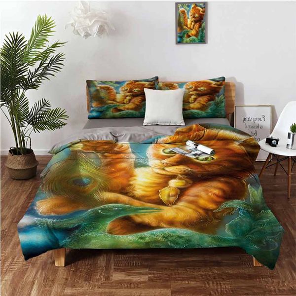 fantasy painting radiant orange cartoon cat peacock feather bird magical dreamybedding 3-piece set
fantasy painting radiant orange cartoon cat peacock feather bird magical dreamybedding 3-piece set