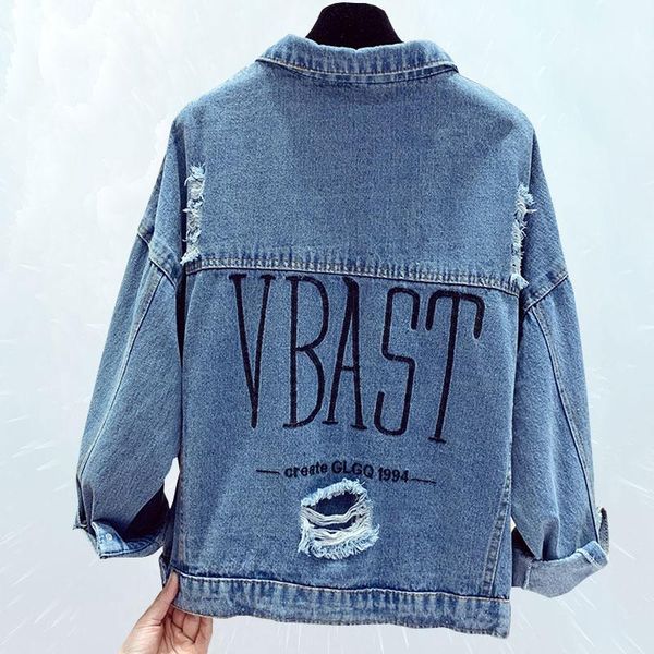 fashion hole jeans jacket women spring autumn embroidery denim jackets korean version harajuku loose coat female clothing sl3281, Black;brown
fashion hole jeans jacket women spring autumn embroidery denim jackets korean version harajuku loose coat female clothing sl3281, Black;brown