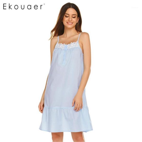 ekouaer women summer nightdress sleepwear lace trim button strap sleeveless nightshirt dress knee length cotton nightgown1, Black;red
ekouaer women summer nightdress sleepwear lace trim button strap sleeveless nightshirt dress knee length cotton nightgown1, Black;red