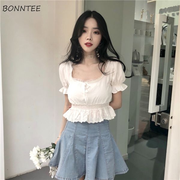 blouses women elegant lace retro summer short style square collar ladies blouse korean style all-match solid simple daily womens y200622, White
blouses women elegant lace retro summer short style square collar ladies blouse korean style all-match solid simple daily womens y200622, White