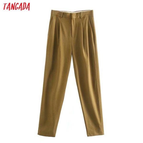 tangada fashion women solid suit pants trousers zipper pockets buttons office lady pants pantalon lj201201, Black;white
tangada fashion women solid suit pants trousers zipper pockets buttons office lady pants pantalon lj201201, Black;white