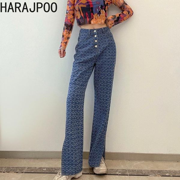 women's jeans harajpoo women denim pants vintage high-waisted loose straight thin harajuku split long girl high waist trousers1, Blue
women's jeans harajpoo women denim pants vintage high-waisted loose straight thin harajuku split long girl high waist trousers1, Blue