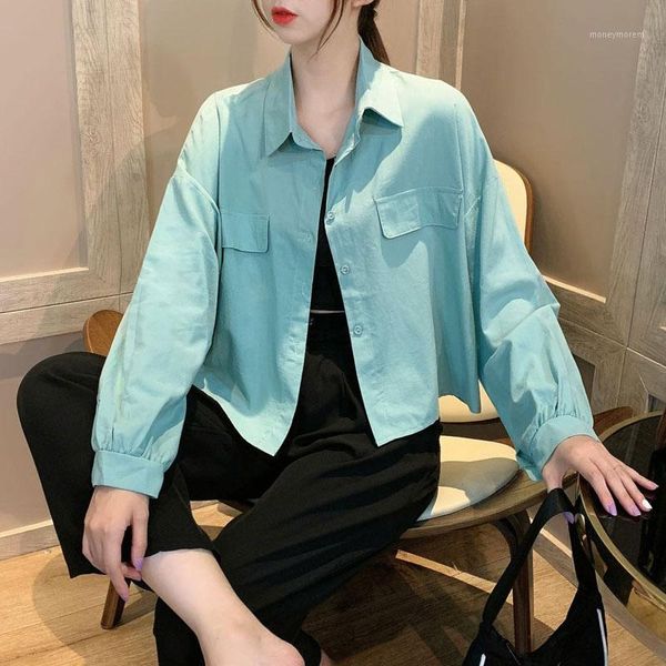 women's blouses & shirts women loose blouse simple all-match long-sleeved solid color shirt button blue autumn1, White
women's blouses & shirts women loose blouse simple all-match long-sleeved solid color shirt button blue autumn1, White