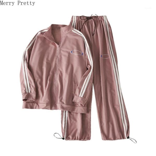 two piece dress women's set pink and pants stand collar striped zipper coat elasticity waist pockets sports casual sets1, White
two piece dress women's set pink and pants stand collar striped zipper coat elasticity waist pockets sports casual sets1, White