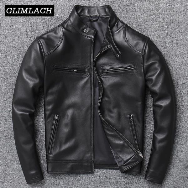 luxury genuine leather jacket men black slim natural lambskin real leather coat stand collar sheepskin outerwear
luxury genuine leather jacket men black slim natural lambskin real leather coat stand collar sheepskin outerwear