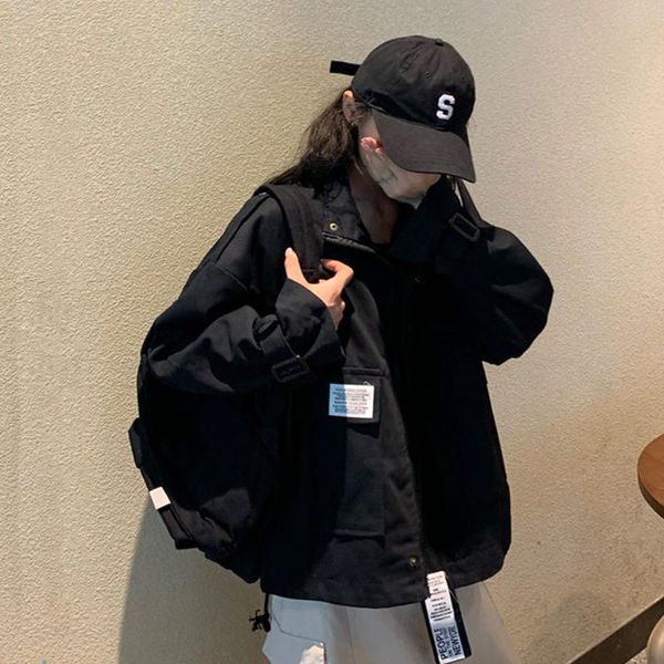 black overalls for women 2021 new autumn / winter korean version loose bf versatile, Black;brown 
black overalls for women 2021 new autumn / winter korean version loose bf versatile, Black;brown