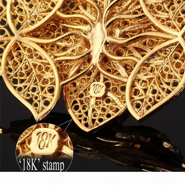 women cuff bracelets 18k gold platinum plated hollow flowers earrings rings necklaces vintage african jewelry sets, Black
women cuff bracelets 18k gold platinum plated hollow flowers earrings rings necklaces vintage african jewelry sets, Black