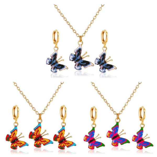 western style color butterfly set jewelry ins online necklace ornament selling set celebrity dreamy butterfly two-piece y3c4, Silver
western style color butterfly set jewelry ins online necklace ornament selling set celebrity dreamy butterfly two-piece y3c4, Silver