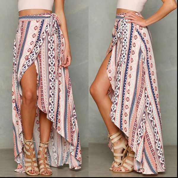 high waist boho print long women split maxi skirt floral print beach female chic vintage ethnic summer, Black
high waist boho print long women split maxi skirt floral print beach female chic vintage ethnic summer, Black