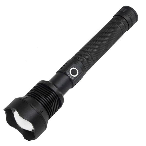 High-power Ipx4 Waterproof Led 30w 5v Micro Usb Telescopic Zoom Rechargeable Flashlight Suitable For Camping, Climbing, Night Riding, Caving
