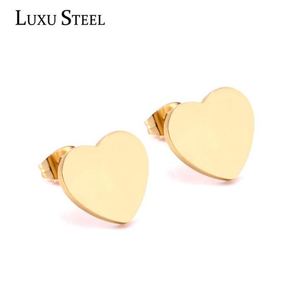 stud luxusteel heart earrings stainless steel push back earring fashion jewelry female bijoux valentine's gift, Golden;silver
stud luxusteel heart earrings stainless steel push back earring fashion jewelry female bijoux valentine's gift, Golden;silver