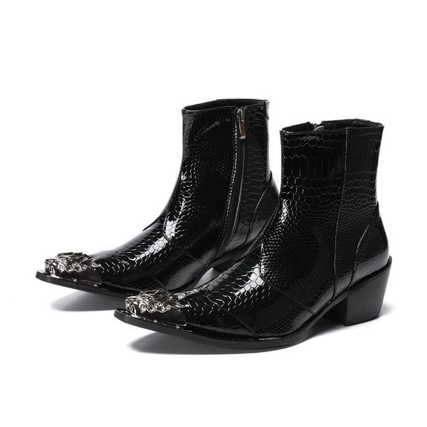 carved martin boots short boots high men's shoes zapatos hombre mid cow leather pointed toe ankle genuine leather rubber, Black
carved martin boots short boots high men's shoes zapatos hombre mid cow leather pointed toe ankle genuine leather rubber, Black