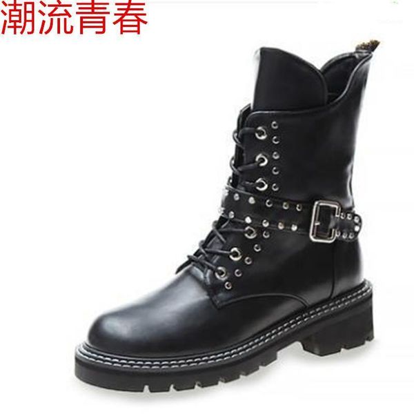 boots women ankle cowgirls low 4cm high heels solid shoes fall leather rivet buckle snickers gothic botines1, Black
boots women ankle cowgirls low 4cm high heels solid shoes fall leather rivet buckle snickers gothic botines1, Black