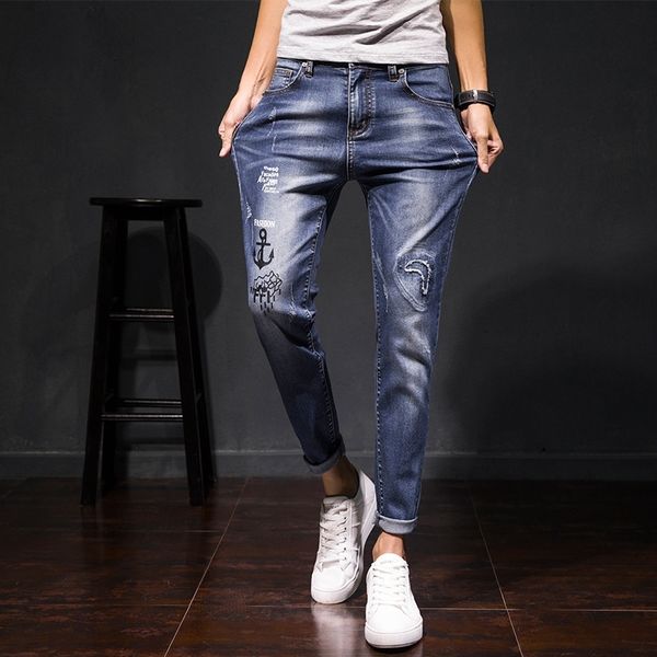 7to1i весна и лето и kstib джинсы девяти пунктов мужских джинсов slim fit письмо ног мужчину напечатанной stretch разорвала моду, Blue
7to1i весна и лето и kstib джинсы девяти пунктов мужских джинсов slim fit письмо ног мужчину напечатанной stretch разорвала моду, Blue
