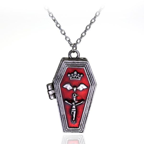 chains brass coffin locket poison box pendant the vampire diaries gothic punk goth necklace, Silver
chains brass coffin locket poison box pendant the vampire diaries gothic punk goth necklace, Silver