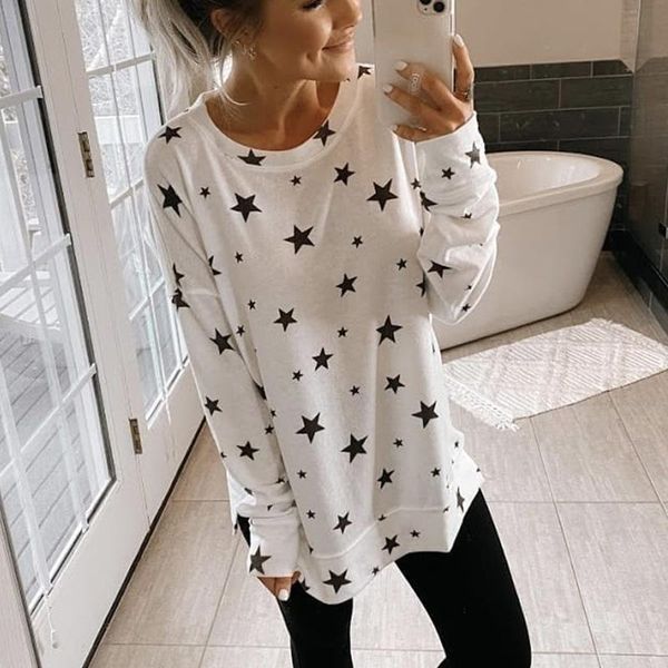 women's polos 2021 fashion star knitted sweater winter soft warm black pullover female casual loose women long sleeve jumper, White
women's polos 2021 fashion star knitted sweater winter soft warm black pullover female casual loose women long sleeve jumper, White