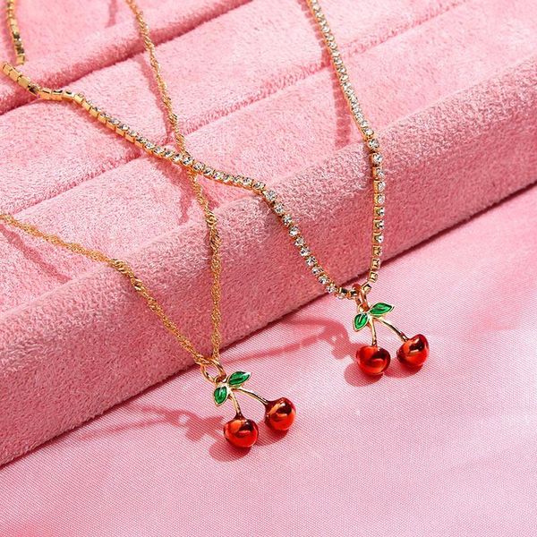cender creative fashion enamel cherry pendant necklace female gold color rhinestone chain necklace statement bijoux party gift1, Silver
cender creative fashion enamel cherry pendant necklace female gold color rhinestone chain necklace statement bijoux party gift1, Silver