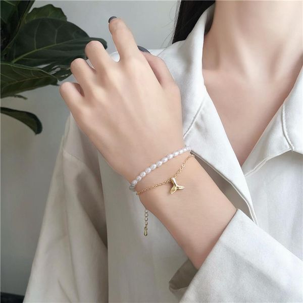 link, chain korean geometric round vintage bracelet imitation pearl female jewelry, Black
link, chain korean geometric round vintage bracelet imitation pearl female jewelry, Black