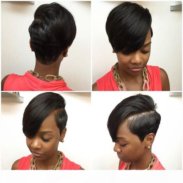 short human pixie cut side u part little lace front hair wigs for black women glueless short bob capless wig, Black;brown
short human pixie cut side u part little lace front hair wigs for black women glueless short bob capless wig, Black;brown