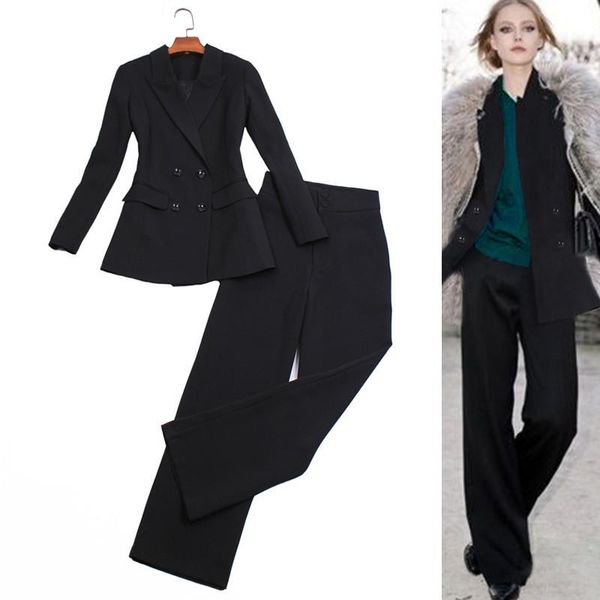 fashion pants suit women stylish business wear office ladies work formal double breasted blazer jacket+trousers two pieces set, White
fashion pants suit women stylish business wear office ladies work formal double breasted blazer jacket+trousers two pieces set, White