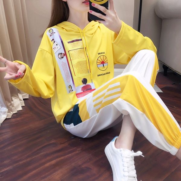women's sportswear sportswear sports suit fall 2019 new fashion versatile foreign style show thin korean version of hong kong style pan, Gray
women's sportswear sportswear sports suit fall 2019 new fashion versatile foreign style show thin korean version of hong kong style pan, Gray
