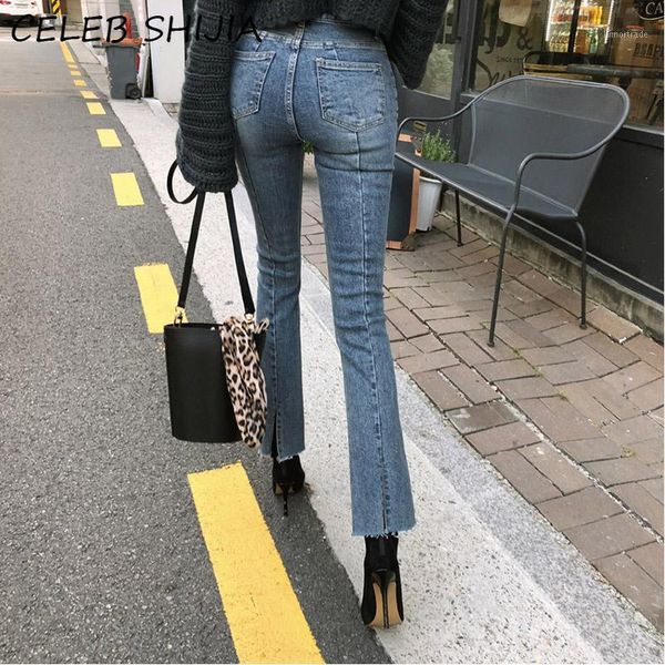 women's jeans shijia vintage blue skinny split flared trousers lady high waist elastic slim denim flare pants mon bottom korean chic1
women's jeans shijia vintage blue skinny split flared trousers lady high waist elastic slim denim flare pants mon bottom korean chic1
