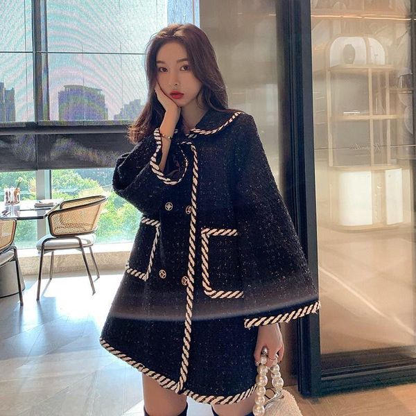 women's wool & blends vintage 2021 spring autumn coat fashion woolen female winter jackets cloak s-xxxl, Black
women's wool & blends vintage 2021 spring autumn coat fashion woolen female winter jackets cloak s-xxxl, Black