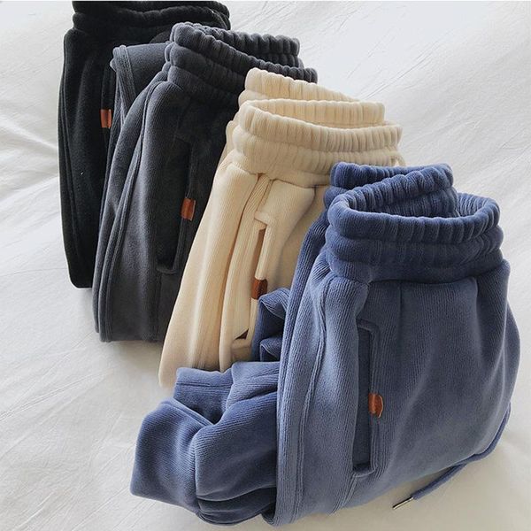 winter warm solid color casual sweat pants women's autumn winter fleece outerwear loose and thin pant, Black;white
winter warm solid color casual sweat pants women's autumn winter fleece outerwear loose and thin pant, Black;white