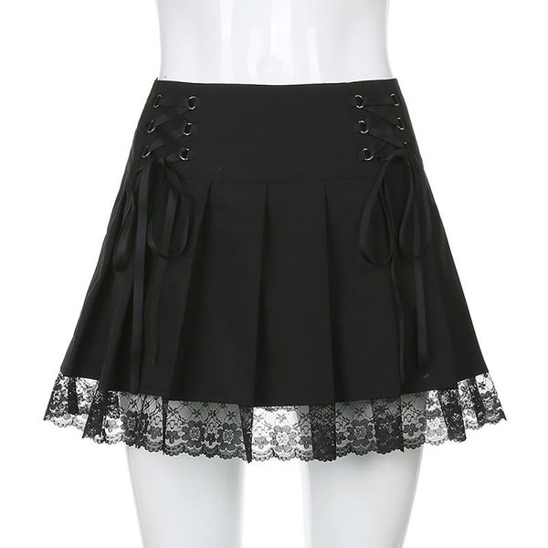 women low waist lace-up zipper super mini skirt lace trim pleated skirt 2021 girls dance skirts role play party club wear, Black
women low waist lace-up zipper super mini skirt lace trim pleated skirt 2021 girls dance skirts role play party club wear, Black