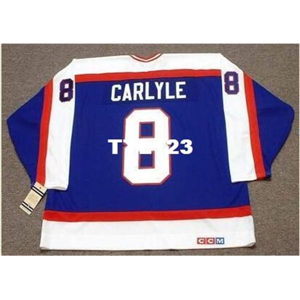 men #8 randy carlyle winnipeg jets 1984 ccm vintage home hockey jersey or custom any name or number retro jersey, Black
men #8 randy carlyle winnipeg jets 1984 ccm vintage home hockey jersey or custom any name or number retro jersey, Black