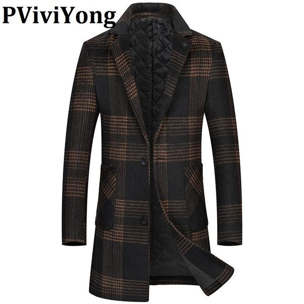 men's wool & blends pviviyong 2021 arrival winter trench coat men, fashion slim plaid jacket men plus size m-5xl 2975, Black
men's wool & blends pviviyong 2021 arrival winter trench coat men, fashion slim plaid jacket men plus size m-5xl 2975, Black