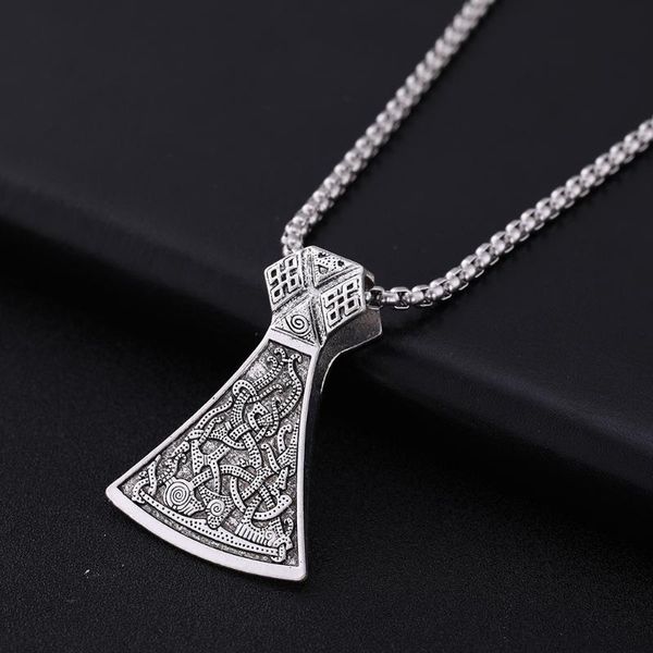 lemegeton viking axe pendant necklace wicca amulet necklace stainless steel chain women jewelry, Silver
lemegeton viking axe pendant necklace wicca amulet necklace stainless steel chain women jewelry, Silver