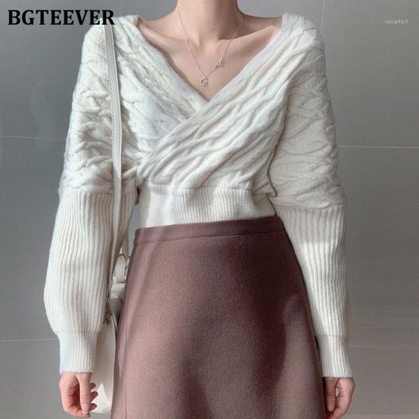 bgteever v-neck cross off-the-shoulder female sweaters twist stripes irregular short knitted pullovers women 2019 winter1, White;black
bgteever v-neck cross off-the-shoulder female sweaters twist stripes irregular short knitted pullovers women 2019 winter1, White;black