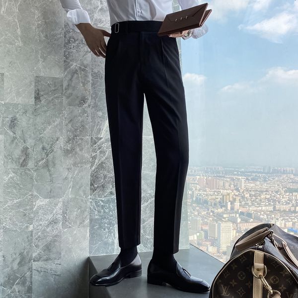 daio ethan korean four seasons men's solid color sagging trousers slim fit small feet casual british chic pants
daio ethan korean four seasons men's solid color sagging trousers slim fit small feet casual british chic pants