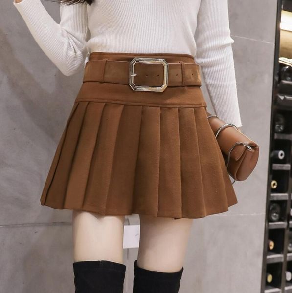 female winter mini of korean wool thin waist skirt plied with belt q05 tcg8, Black
female winter mini of korean wool thin waist skirt plied with belt q05 tcg8, Black