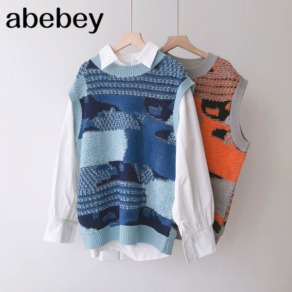 women fashion oversized knitted vest sweater v neck sleeveless loose female waistcoat chic 201130, White;black
women fashion oversized knitted vest sweater v neck sleeveless loose female waistcoat chic 201130, White;black