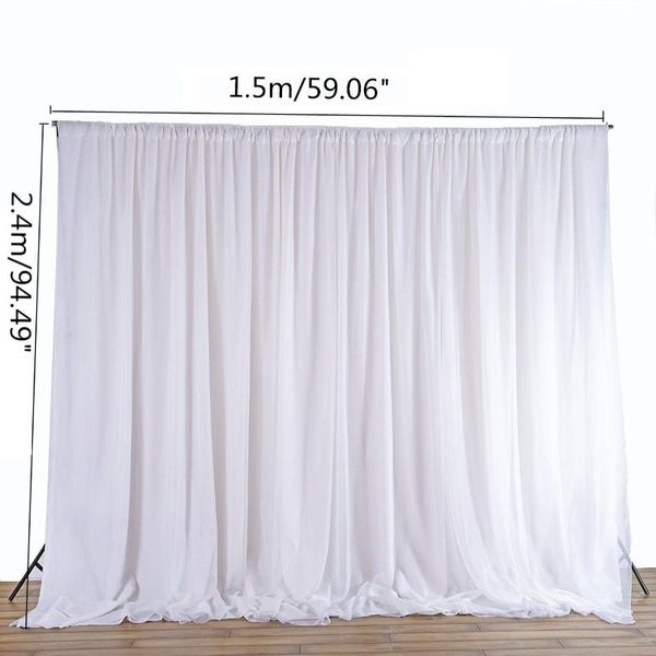 white wedding sheer silk drapes panels hanging curtains p events party backdrop background decoration accessories 2.4x1.5m
white wedding sheer silk drapes panels hanging curtains p events party backdrop background decoration accessories 2.4x1.5m