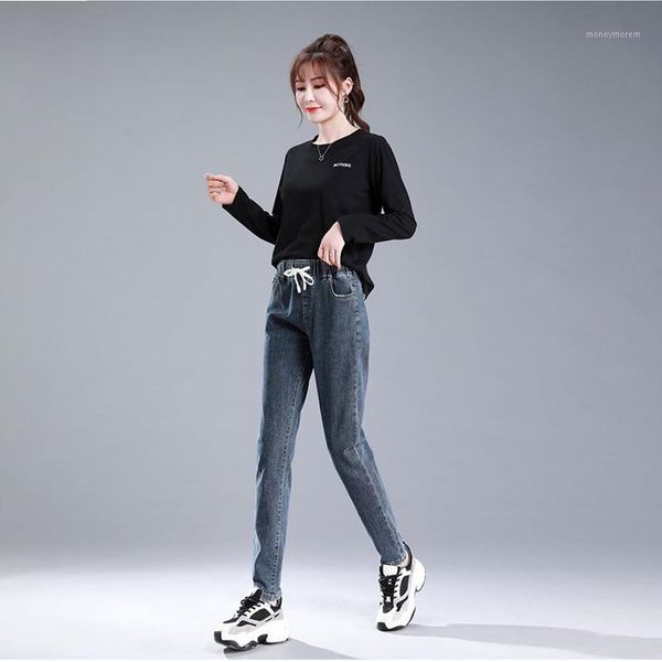 women's jeans stretcht woman high waist trousers elastic lace up loose casual harem pants mujer cords full length denim plus size1, Blue
women's jeans stretcht woman high waist trousers elastic lace up loose casual harem pants mujer cords full length denim plus size1, Blue