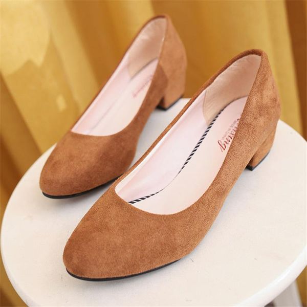 6 colors consice round toe thick heels women pumps autumn suede shallow cozy work shoes woman professional low heel mother shoes, Black
6 colors consice round toe thick heels women pumps autumn suede shallow cozy work shoes woman professional low heel mother shoes, Black