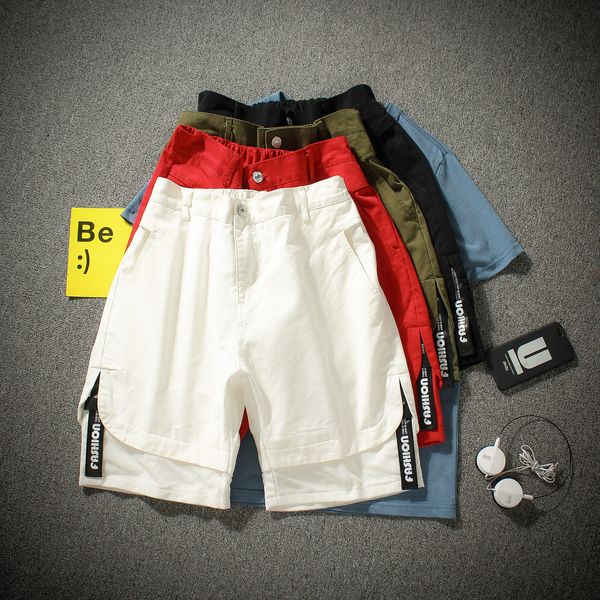 2020 summer new casual mesh stitching capris middle pants men's large fashionable sports shorts, White;black
2020 summer new casual mesh stitching capris middle pants men's large fashionable sports shorts, White;black