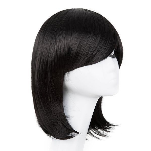 costume accessories carnival wig fei-show synthetic heat resistant inclined bangs hair short black wavy halloween hair costume cos-play hair, Silver
costume accessories carnival wig fei-show synthetic heat resistant inclined bangs hair short black wavy halloween hair costume cos-play hair, Silver